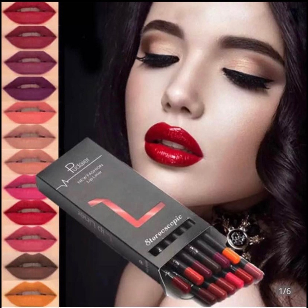 12pc/Lot Waterproof Lipstick Makeup Set